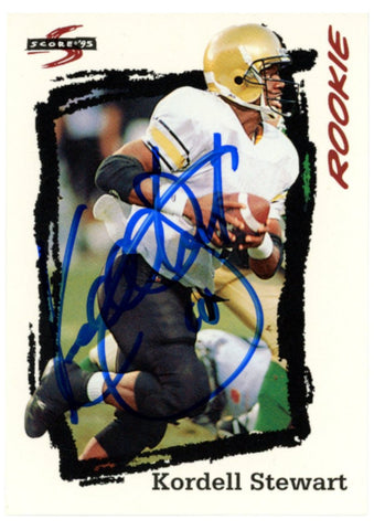 Kordell Stewart Autographed 95 Score #264 Trading Card Beckett Witness 52807
