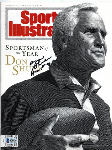 Don Shula Autographed Dolphins Sports Illustrated Sportsman of the Year W/HOF 97