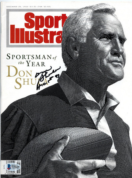 Don Shula Autographed Dolphins Sports Illustrated Sportsman of the Year W/HOF 97