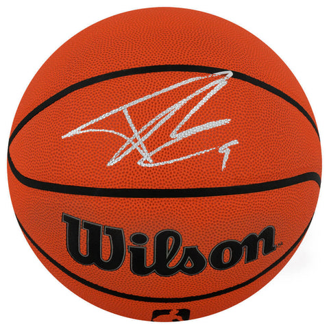 Tony Parker Signed Wilson Indoor/Outdoor NBA Basketball (SPURS) - (SCHWARTZ COA)