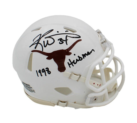 Ricky Williams Signed Texas Longhorns Speed NCAA Mini Helmet with "98 Heisman"