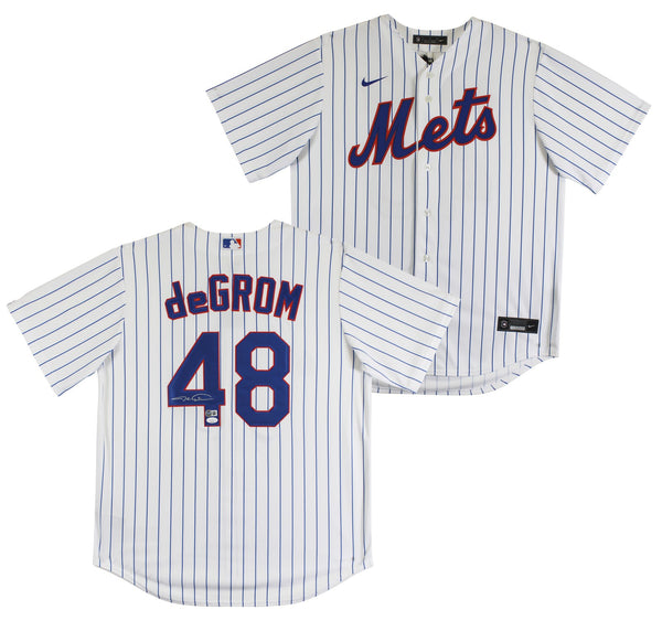 Mets Jacob deGrom Authentic Signed White Nike Jersey Autographed BAS #BU43482