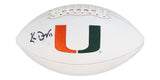 Ken Dorsey Signed Miami Hurricanes Logo Football (Fanatics) 2001 National Champs