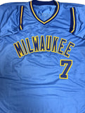 Brewers DALE SVEUM Signed Custom Replica BLUE Milwaukee Jersey AUTO - BAS
