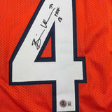 Framed Autographed/Signed Brian Urlacher 35x39 HOF Chicago Orange Jersey BAS COA