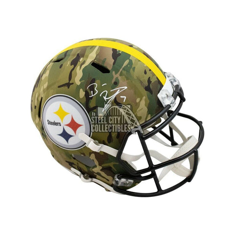 Ben Roethlisberger Autographed Steelers Camo Replica Full-Size Helmet - Fanatics