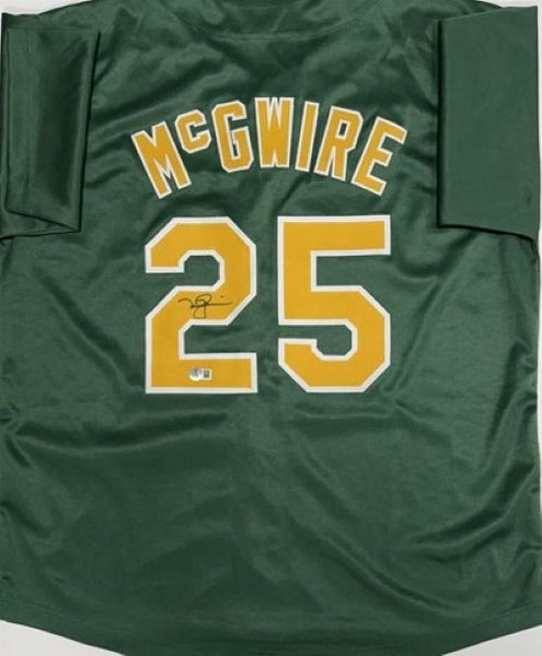 MARK McGWIRE - Oakland Athletics Signed Custom Replica Jersey AUTO - BAS