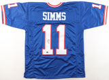 Phil Simms Signed New York Giants Jersey (Beckett) Super Bowl XXI MVP Q.B.