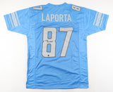 Sam LaPorta Signed Detroit Lions Jersey (Beckett) 2023 2nd Round Pk / Iowa / T.E