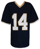 Jordan Faison (NOTRE DAME) Signed Navy Custom Lacrosse Jersey w/Champs -(SS COA)