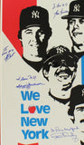 Reggie Jackson, Lou Piniella, Dent, Guidry Signed Framed We Love New York Poster