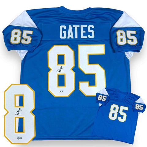 Antonio Gates Autographed SIGNED Jersey - Powder Blue - Beckett Authenticated