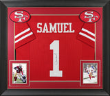 Deebo Samuel Authentic Signed Red Pro Style Framed Jersey Autographed JSA 3