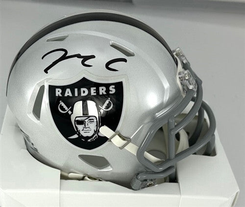 Raiders Lineman MAXX CROSBY Signed Riddell Speed Mini Helmet AUTO - FAN