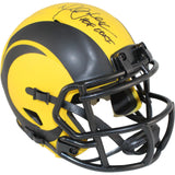 Marshall Faulk Autographed St Louis Rams Rave Mini Helmet HOF Beckett WIT 53616