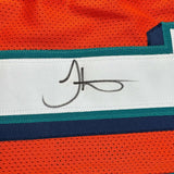 Autographed/Signed Tyreek Hill Miami Orange Retro Football Jersey JSA COA