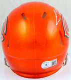 Cole Kmet Autographed Chicago Bears Flash Speed Mini Helmet-Beckett W Hologram