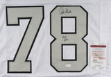 Art Shell Signed Raiders Jersey Inscribed "HOF 89" (JSA COA) 8xPro Bowl Tackle