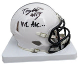 Tony Rojas Signed/Inscribed Penn State Mini Football Helmet JSA 194524