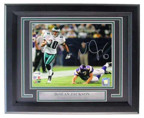 DeSean Jackson Eagles Signed/Autographed 8x10 Photo Framed JSA 208851
