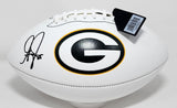 Packers XLV Champ GREG JENNINGS Signed Wilson White Panel Football AUTO - BAS