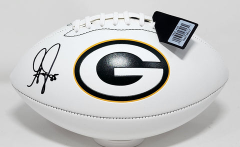 Packers XLV Champ GREG JENNINGS Signed Wilson White Panel Football AUTO - BAS