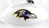 Zay Flowers Autographed Baltimore Ravens Logo Football - Beckett W Hologram