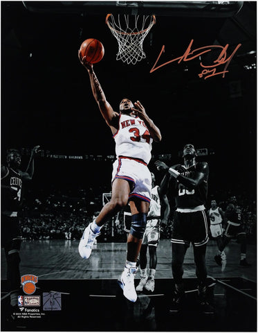 Charles Oakley New York Knicks Autographed 11" x 14" Spotlight Layup Photograph