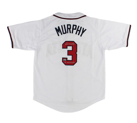 Dale Murphy Signed Atlanta Custom White Jersey With "82, 83 NL, MVP" Inscription