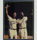 Mickey Mantle, Joe DiMaggio Signed Autographed Yankees Framed 8x10 Photo PSA/DNA