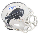 Bills Keon Coleman Signed Salute To Service III Speed Mini Helmet BAS Witnessed