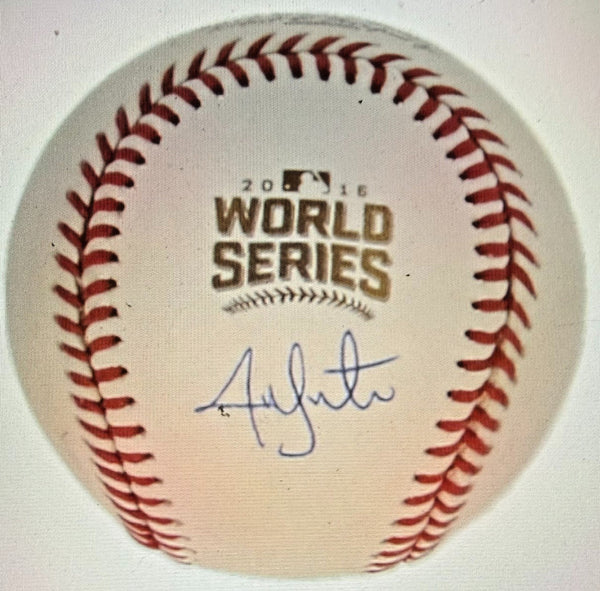 Jon Lester Signed 2016 World Series Baseball (Schwartz) Chicago Cubs #1 Pitcher