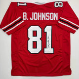 Autographed/Signed Billy White Shoes Johnson Atlanta Red Football Jersey JSA COA