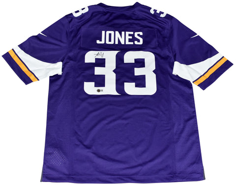 AARON JONES SIGNED MINNESOTA VIKINGS #33 PURPLE NIKE JERSEY BECKETT