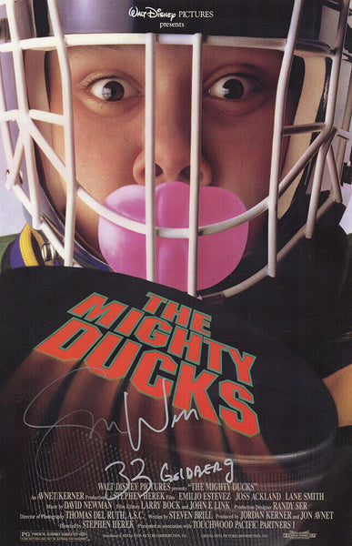Shaun Weiss Signed The Mighty Ducks 11x17 Movie Poster w/Goldberg (SCHWARTZ COA)