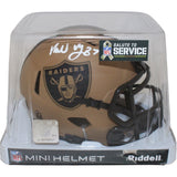 Michael Mayer Signed Las Vegas Raiders 23 Salute Mini Helmet BAS 43083