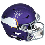 Justin Jefferson Autographed Vikings 2023 Tribute Speedflex Helmet Beckett