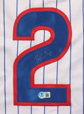 Nico Hoerner Signed Chicago Cubs Pinstriped Jersey (Becket) 2018 1st Round Pick
