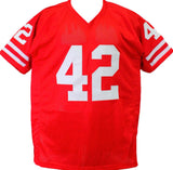 T.J. Watt Autographed Red College Style Jersey- Beckett W Hologram *Black