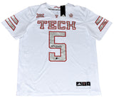 PATRICK MAHOMES SIGNED TEXAS TECH RED RAIDERS ADIDAS GALVANICED JERSEY - FRONT