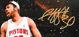 Rasheed Wallace Autographed Detroit Pistons 16x20 Photo - Beckett W Hologram