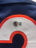 Aqib Talib Autographed Navy Broncos Jersey Inscribed "SB 50 Champs" BAS COA