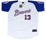 RONALD ACUNA JR SIGNED ATLANTA BRAVES #13 MAJESTIC COOPERSTOWN JERSEY + 2023 MVP