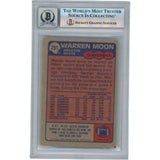 Warren Moon Autographed 1985 Topps #251 HOF Slab Trading Card Beckett 50609