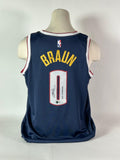 Christian Braun Autographed/Inscribed 23 Champs Nuggets Navy Nike Jersey BAS COA