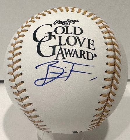 Brewers Infielder BRICE TURANG Signed Official GOLD GLOVE Logo Baseball AUTO BAS