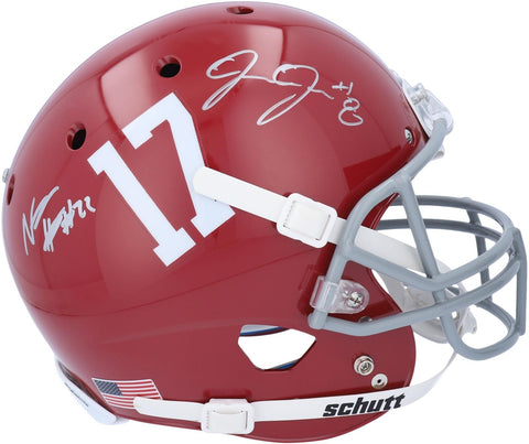 Autographed Josh Jacobs Alabama Helmet