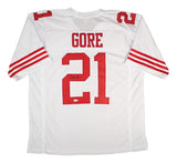 Frank Gore San Francisco Signed White Football Jersey JSA QR Hologram