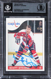 Capitals Scott Stevens Authentic Signed 1985 Topps #62 Card BAS Slabbed