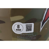Mike Alstott Autographed Tampa Bay Buccaneers Camo Mini Helmet Beckett 50210